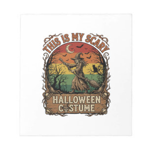 Is Enge Halloween Kostuum Heks Bezem Kat Notitieblok