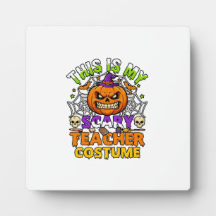 Is Enge Leraar Kostuum Haloween Pompoen Heks Ha Fotoplaat