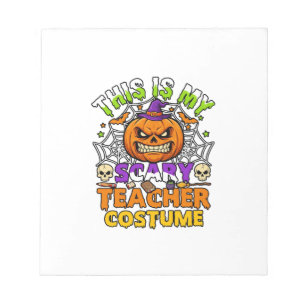 Is Enge Leraar Kostuum Haloween Pompoen Heks Ha Notitieblok