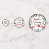 Is er een aan het draaien | Sneeuwman Kerstmis 1e Confetti (Voorkanten)