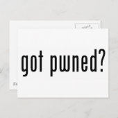 Is er een pwned? briefkaart (Voorkant / Achterkant)