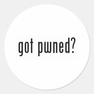 Is er een pwned? ronde sticker