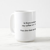 Is er een reden voor MOK? Koffiemok (Voorkant links)