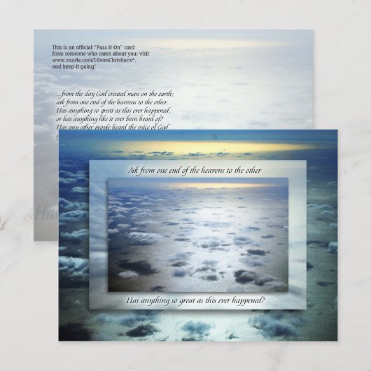 Is er iets zo groots gebeurd? briefkaart (Voorkant / Achterkant)