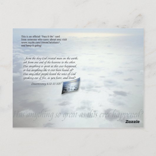 Is er iets zo groots gebeurd? briefkaart (Achterkant)