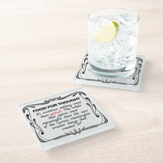 Is Existence Gestalt? Glazen Onderzetter (Schuin)