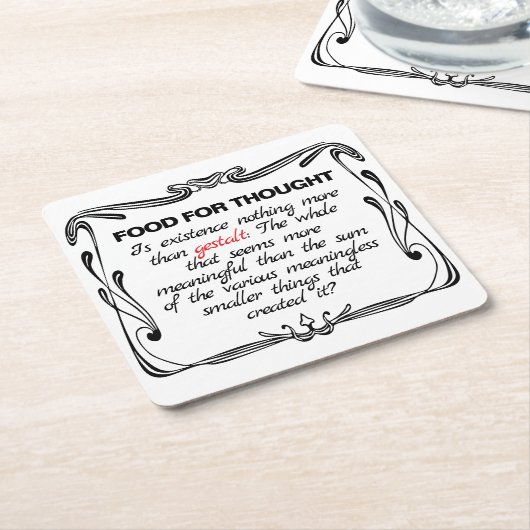 Is Existence Gestalt? Kartonnen Onderzetters (Schuin)