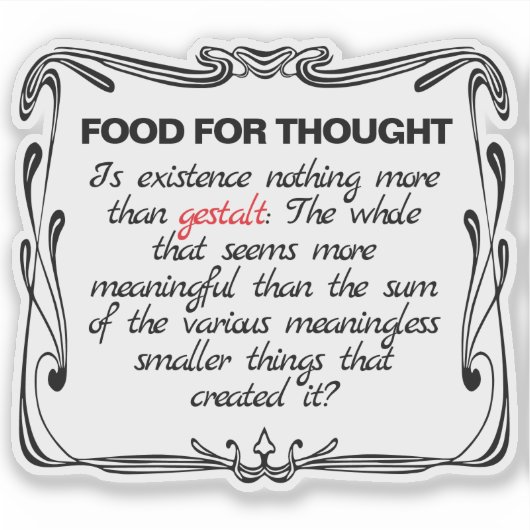 Is Existence Gestalt? Sticker (Voorkant)