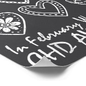 Is februari Rode Hart Gezondheid Hart Poster (Hoek)