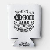 Is geen capuchon zoals vaderschap  Text Design Blikjeskoeler (Achterkant)