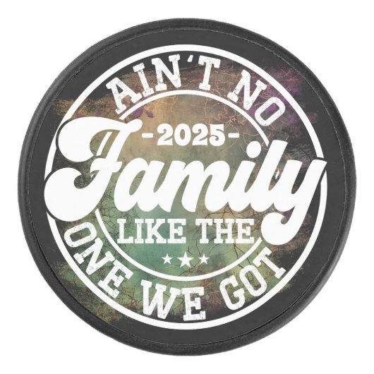 Is geen familie zoals Humor Leuke verjaardagsfeest Hockey Puck (Voorkant)