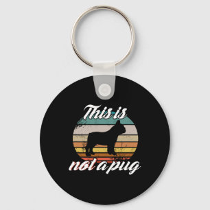 is geen hond - French Bulldog Retro  Dog lo Sleutelhanger