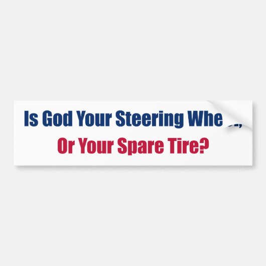 Is God je stuurwiel? -Bumpersticker Bumpersticker (Voorkant)