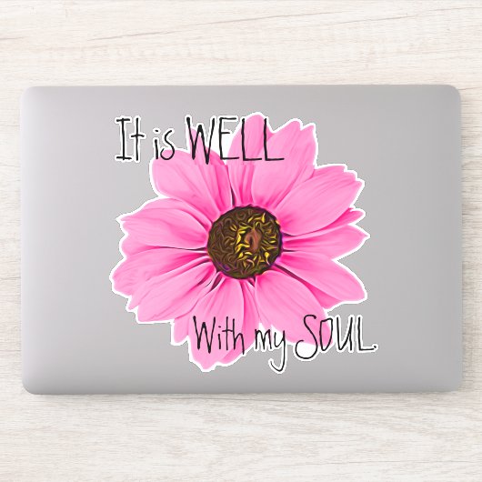 Is goed met het Inspirerend citaat van de Zuidroze Sticker (Computer)