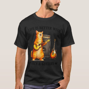 Is Grappig Leven Beter Katten Gitaren Gitarist T-shirt