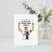 Is GTA SA beter dan GTA V uitspraak Briefkaart (Staand voorkant)
