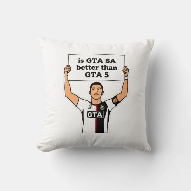 Is GTA SA beter dan GTA V uitspraak Kussen (Voorkant)