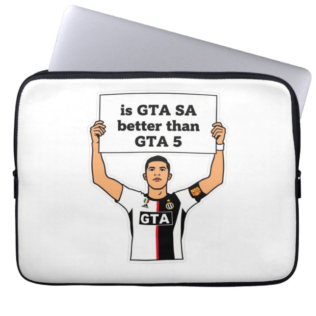 Is GTA SA beter dan GTA V uitspraak Laptop Sleeve (Voorkant)