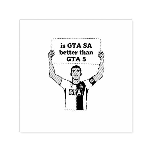 Is GTA SA beter dan GTA V uitspraak Zelfinktende Stempel (Design)