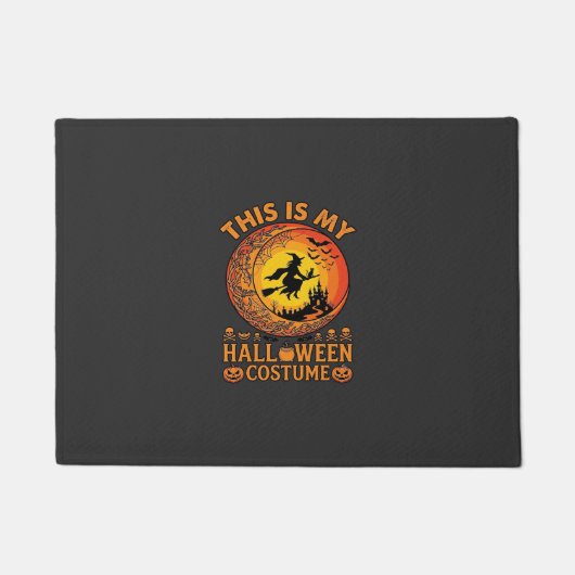 Is Halloween Kostuum Heksenkasteel Ketel Deurmat (Voorkant)