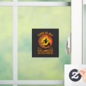 Is Halloween Kostuum Heksenkasteel Ketel Raamsticker (Huis)