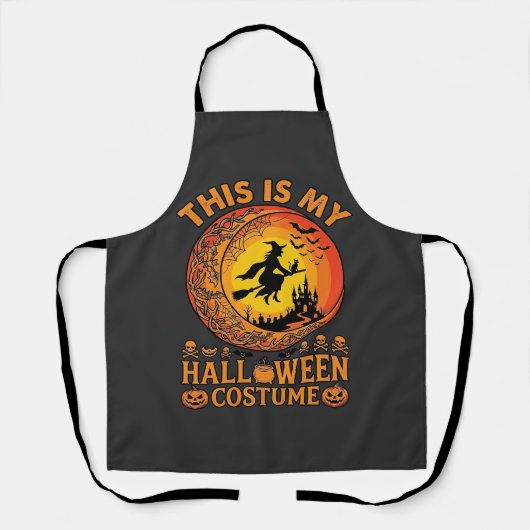Is Halloween Kostuum Heksenkasteel Ketel Schort (Voorkant)