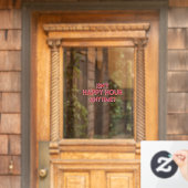 Is Happy Hour geen tijd? Funny Happy Hour Quote Raamsticker (Huis Deur)