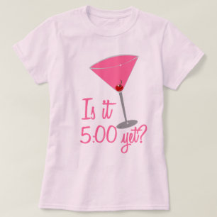 Is het al 17:00? Cocktail Humor T-shirt