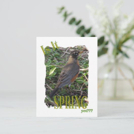 Is het al een lente? briefkaart (Staand voorkant)