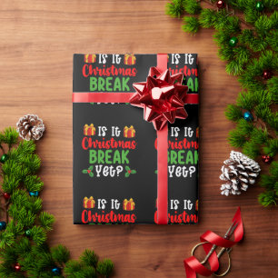 Is het al kerstvakantie Funny Holiday Cadeaupapier