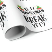 Is het al kerstvakantie Funny Holiday Leraar Cadeaupapier (Rol Hoek)