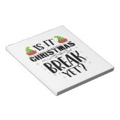 Is het al kerstvakantie Funny Holiday Leraar Notitieblok (Schuin)