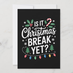 Is het al kerstvakantie holly snoeprietjes boom kaart