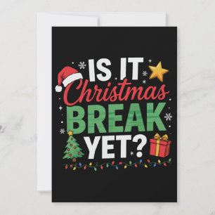 Is het al kerstvakantie leraar Kabouterhoed Xmas Kaart