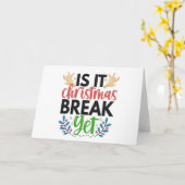 Is het al kerstvakantie Leuk schoolkind Kaart (Gele Bloem)