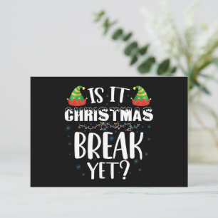 Is het al kerstvakantie Leuk vakantie onderwijzer Bedankkaart
