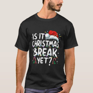 Is het al kerstvakantie Leuk Xmas-vakantie onderwi T-shirt