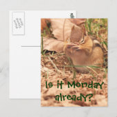 Is het al maandag? Chipmunk Briefkaart (Voorkant / Achterkant)