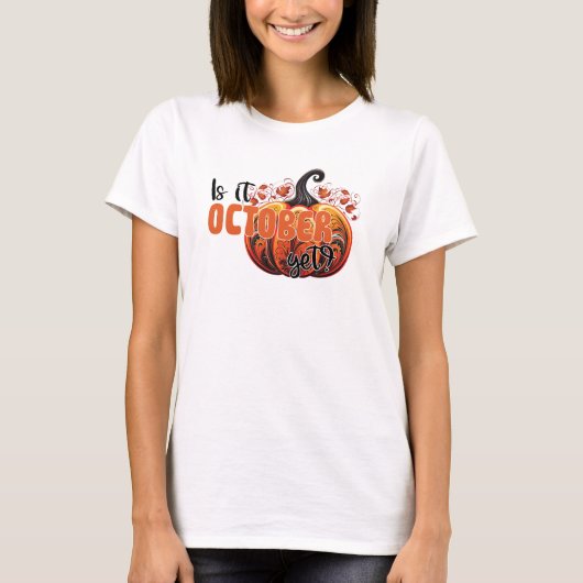 Is het al oktober? – Spooky Gothic Pumpkin T-shirt (Voorkant)