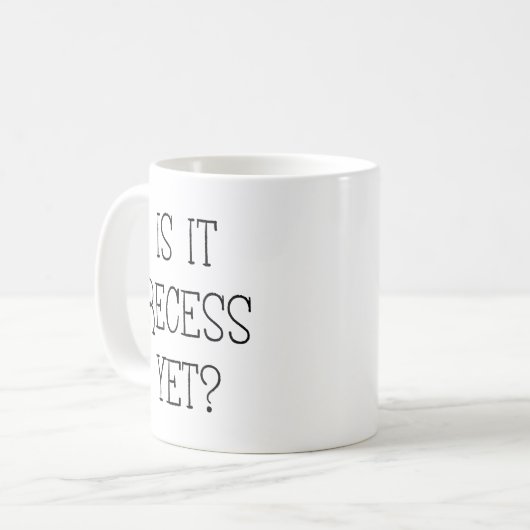 Is het al reces? koffie-Mok Koffiemok (Voorkant links)