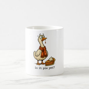 Is het al taart? Gans Thanksgiving-ontwerp Koffiemok