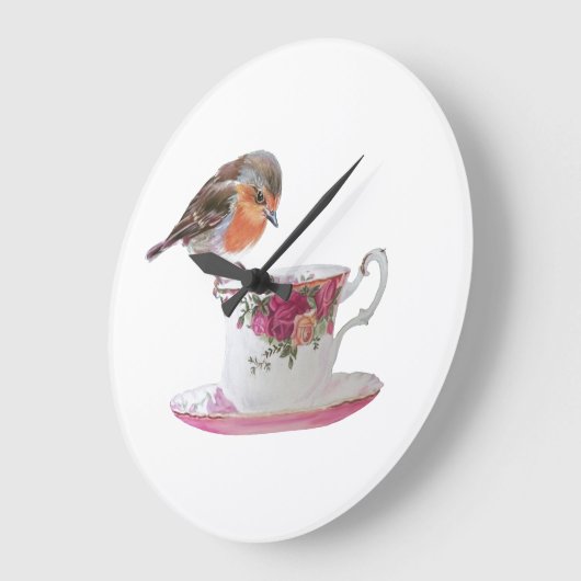 Is het al thee tijd? Robin op een theeklok Grote Klok (Hoek)