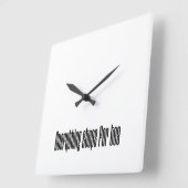 Is het al thee tijd? vierkante klok (Hoek)