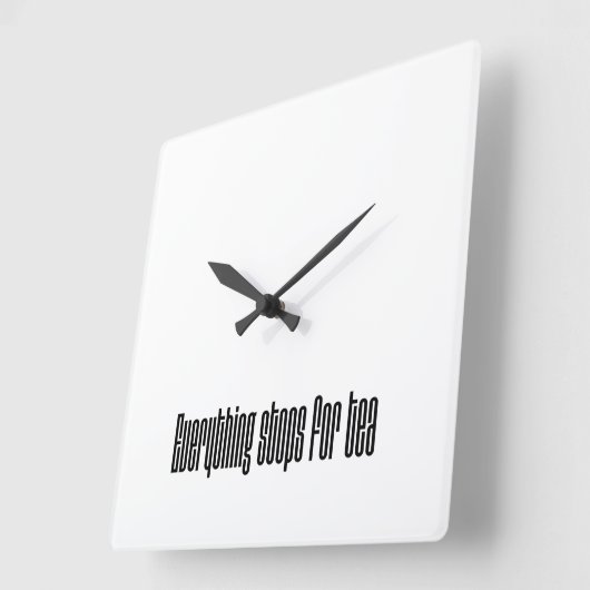 Is het al thee tijd? vierkante klok (Hoek)