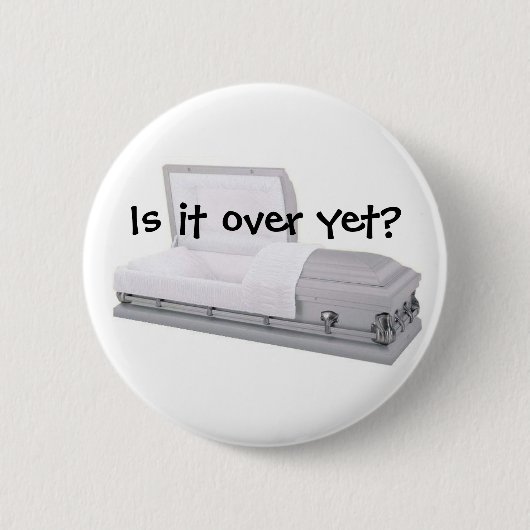 Is het al voorbij? ronde button 5,7 cm (Voorkant)