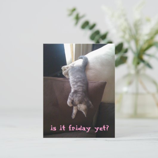 is het al vrijdag ? briefkaart (Staand voorkant)