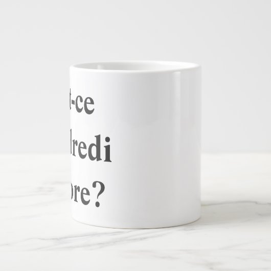 Is het al vrijdag? In het Frans! Grote Koffiekop (Voorkant)