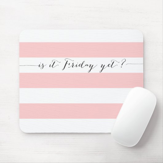 Is het al vrijdag? - mousepad - roze muismat (Met muis)