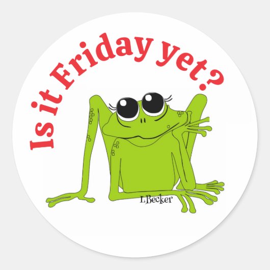 Is het al vrijdag? Sticker (Voorkant)