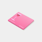 Is het al wijn? Met jouw namen op roze Post-it® Notes (Schuin)